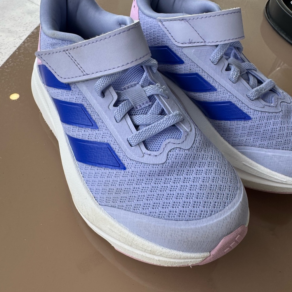 Adidas Blue and Pink Sneakers with Velcro Strap